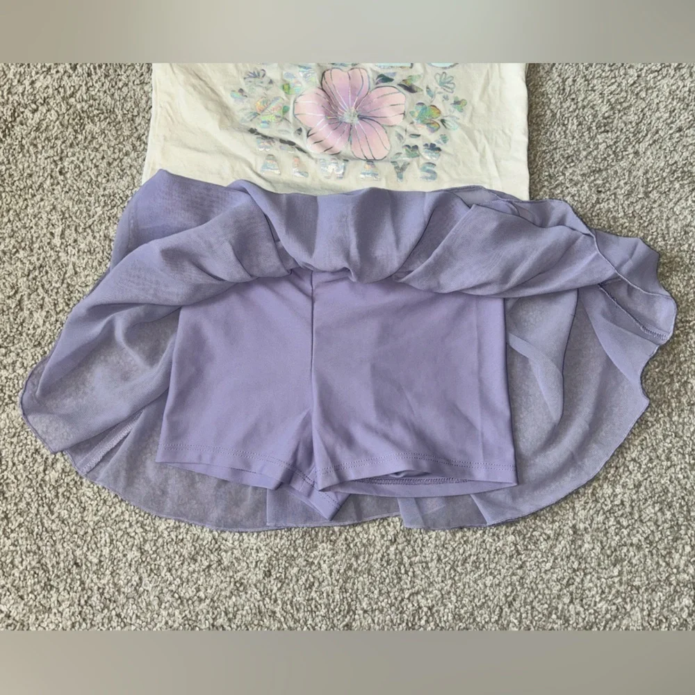 Carter’s Positive Vibes T-Shirt and Purple Skirt Set